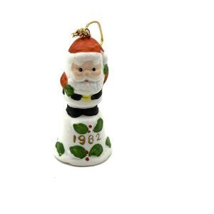 Enesco Santa Claus Shaped Holiday Christmas Tree Ornaments Vintage